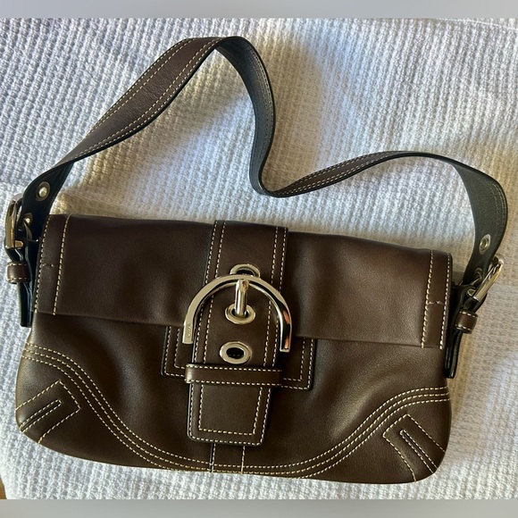 VINTAGE Y2K NWOT Coach “Soho” 9247 Brown Leather Bag - Picture 2 of 5